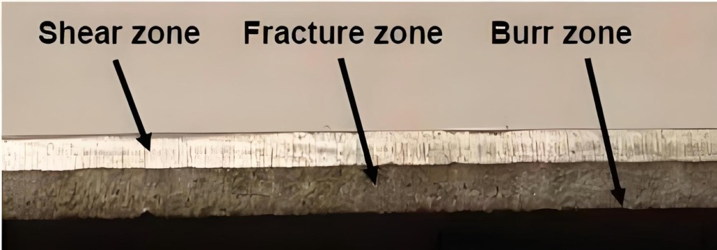 cross-section of metal stamping part